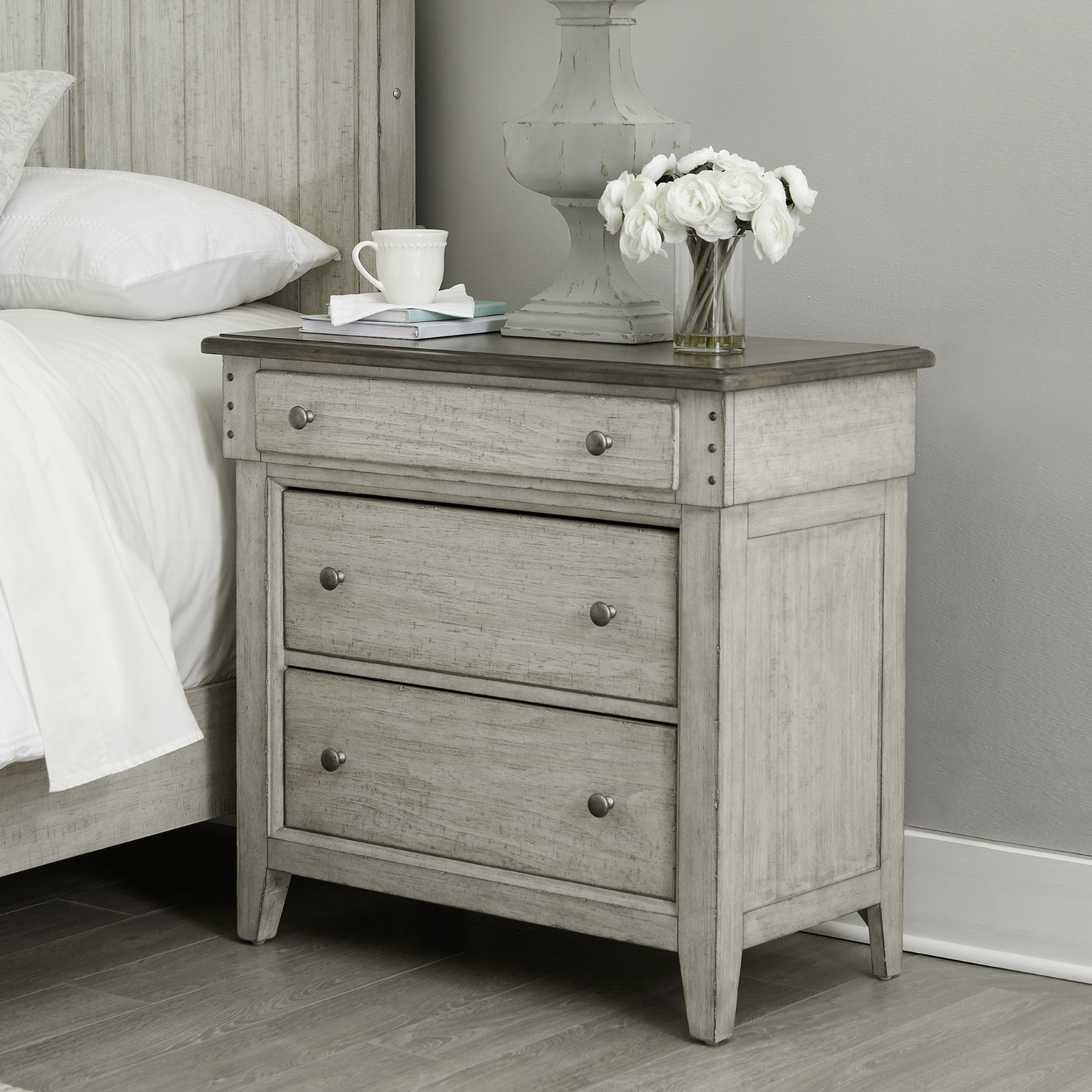 Liberty Furniture | Products | 3 Drawer Bedside Chest W Charging
